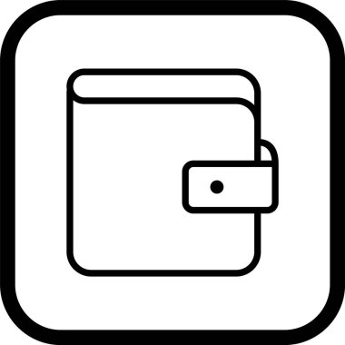 Cüzdan Simgesi Moda Biçimli Ayrı Arkaplan    