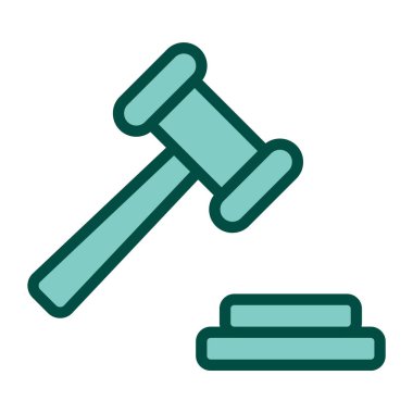 Açık Artırma Simgesi Moda Biçiminde İzole Arkaplan    