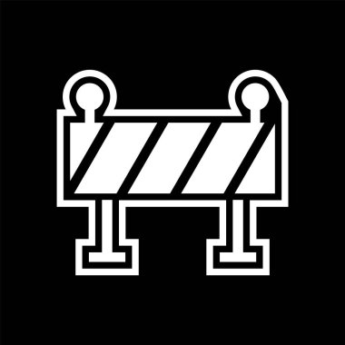  Moda Biçiminde Bariyer Simgesi İzole Arkaplan      