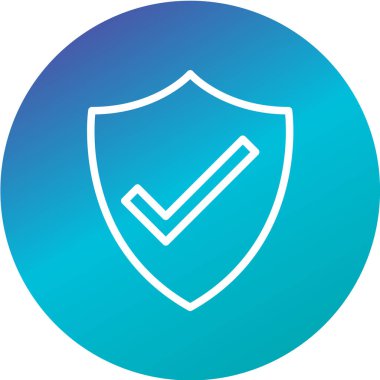 Kalkan simgesi. düz tasarım biçimi