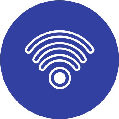 Beyaz arkaplanda wifi simgesi