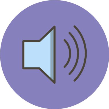 çokluortam düz vektör simgesi