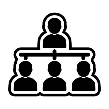 Moda Biçiminde Organizasyon Simgesi İzole Arkaplan      