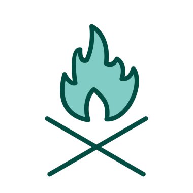  Kemik Yangını Simgesi Moda Tarzı İzole Arkaplan