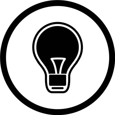 Bir ampul simgesinin vektör illüstrasyonu