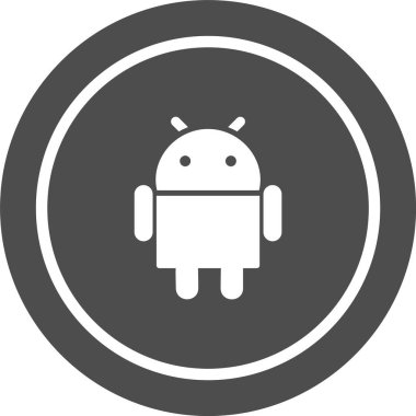 Moda Biçimli Android Simgesi İzole Arkaplan