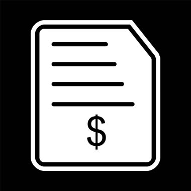 Moda Biçimli Fatura Simgesi İzole Arkaplan