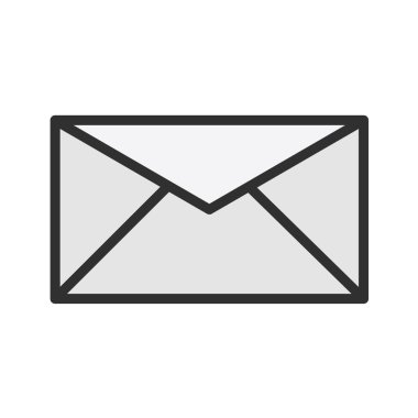 Zarf simgesi, vektör illüstrasyonu. düz tasarım biçimi