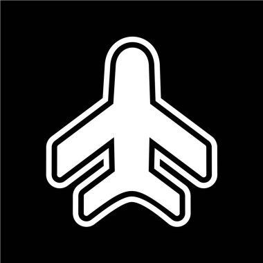 düzlem ikonu vektör illüstrasyonu