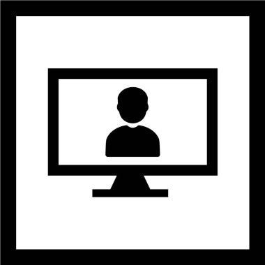 Bilgisayar monitörünün vektör simgesi