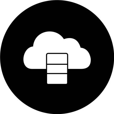 Bulut simgesi, vektör çizimi. düz tasarım biçimi