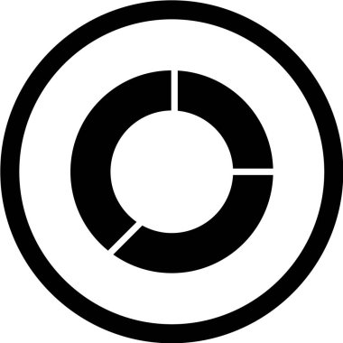 Beyaz arkaplanda izole edilmiş dairesel bir vektör çizimi