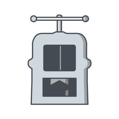 Bir tren istasyonunun vektör illüstrasyonu