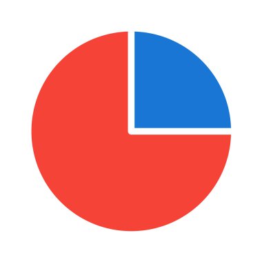 Pasta çizelgesi simgesi, vektör illüstrasyonu