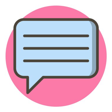 konuşma balonu simgesi, vektör illüstrasyonu