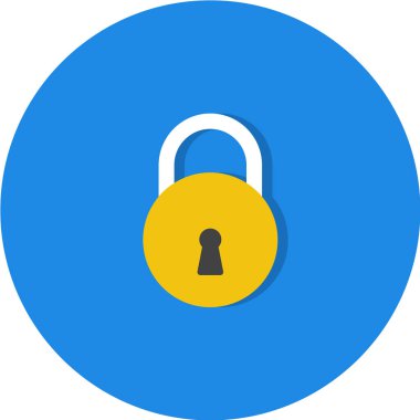 Kilitli asma kilit vektör çizimi