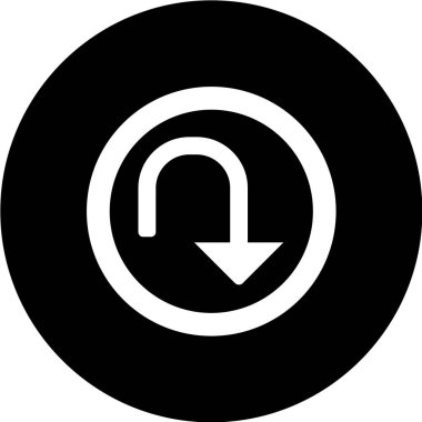 Bir işaret simgesinin vektör illüstrasyonu