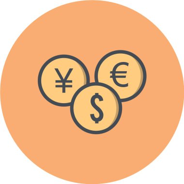 Dolar işareti vektör simgesi