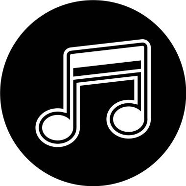 müzik nota simgesi, vektör illüstrasyonu