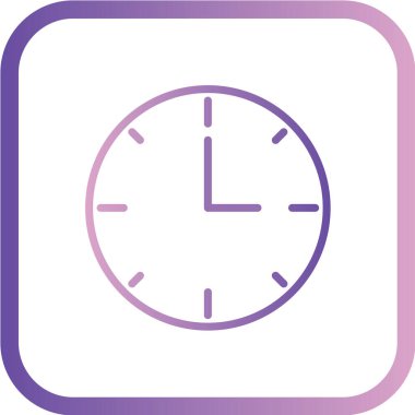 Saat simgesi vektör illüstrasyonu