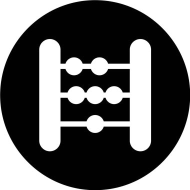 abacus web simgesi, vektör illüstrasyonu