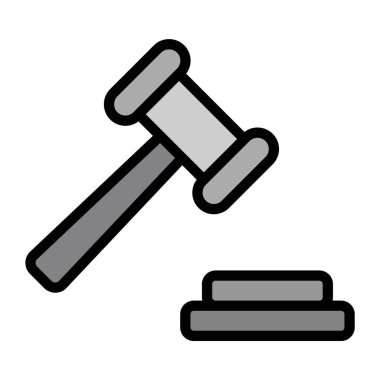 Açık Artırma Simgesi Moda Biçiminde İzole Arkaplan    