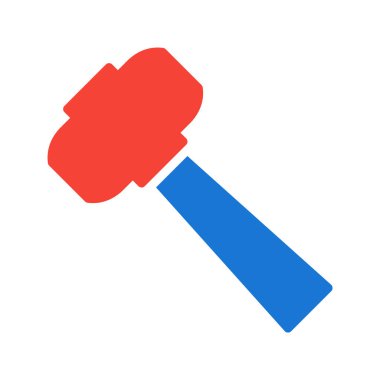 Moda Biçimli Çekiç Simgesi İzole Arkaplan      