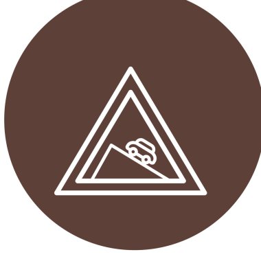 Yol simgesi, vektör illüstrasyonu