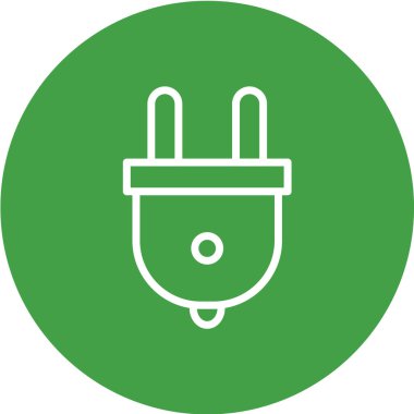 güç dolgusu düz vektör simgesi