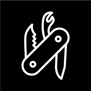 Makas simgesi. vektör illüstrasyonu