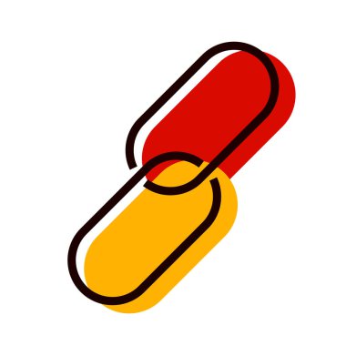 Tek izole edilmiş kırmızı işaret simgesinin vektör çizimi