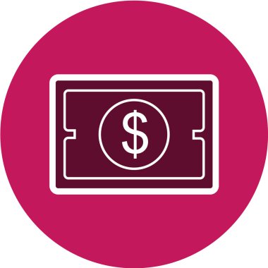 Dolar işareti simgesi. Para sembolü. düz vektör illüstrasyonu