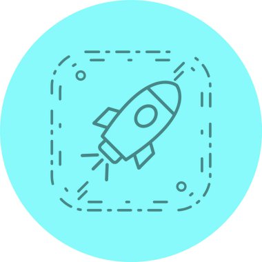 Uzay Gemisi Simgesi Moda Biçimli Ayrı Arka Gruplandırılmış