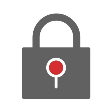 asma kilit ikon vektör çizimi