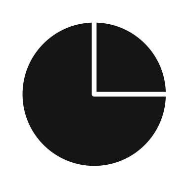 Pasta çizelgesi simgesi, vektör illüstrasyonu