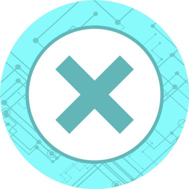 Bir çapraz simgenin vektör illüstrasyonu