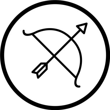 Bir aşk tanrısı simgesinin vektör illüstrasyonu