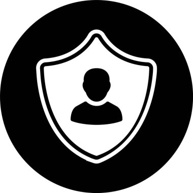 Moda Biçimli İzole Arkaplanda İş Koruma Simgesi 