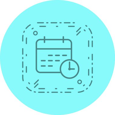 İş Bitiş Tarihi Simgesi Moda Biçiminde İzole Arkaplan   