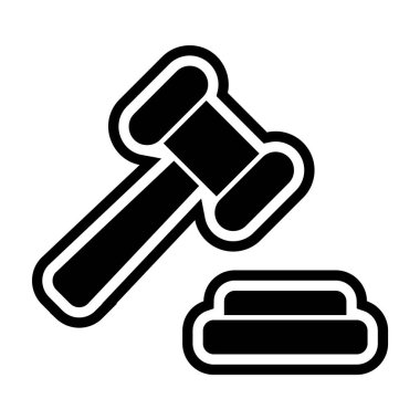 Açık Artırma Simgesi Moda Biçiminde İzole Arkaplan    