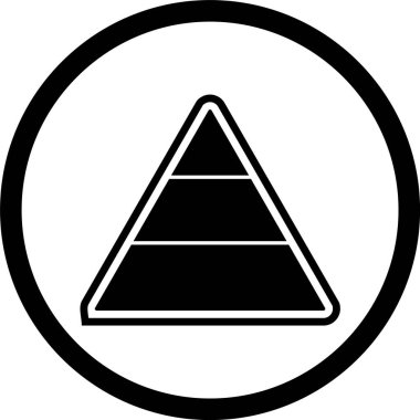 Moda Biçimli Ayrı Arkaplanda Piramit Simgesi     