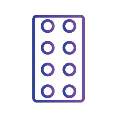 Düz renkli hap ikonu. vektör illüstrasyonu