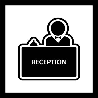  Moda Biçimli Ayrı Arkaplanda Resepsiyon Simgesi  