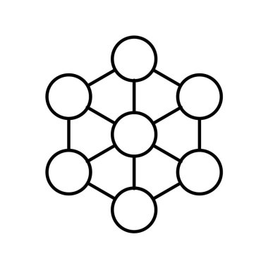 Molekül simgesi vektör illüstrasyonu