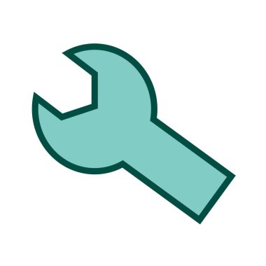 İngiliz anahtarı simgesi. vektör illüstrasyonu