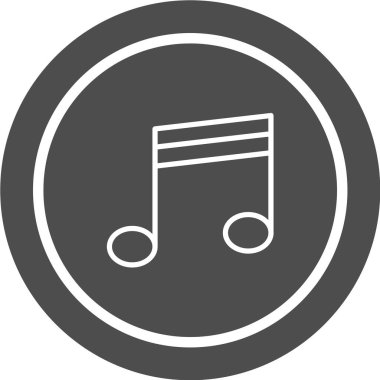 müzik nota simgesi, vektör illüstrasyonu