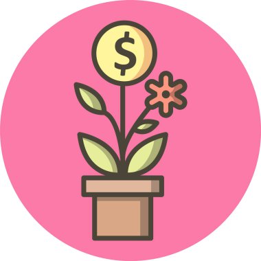 Moda Biçimli İzole Arkaplan İş Ağacı Simgesi   