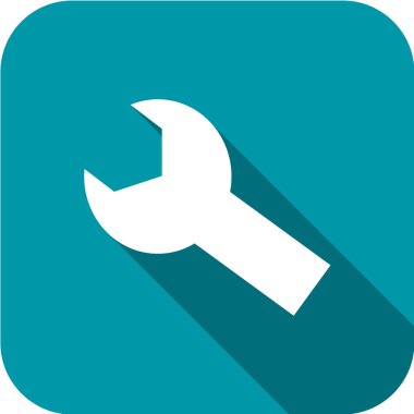 Basit anahtar simgesi, vektör illüstrasyonu