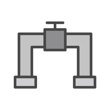 Moda Biçimli Boru Simgesi İzole Arkaplanı      