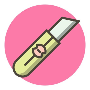 Moda Biçimli Kesici Simgesi İzole Arkaplan      